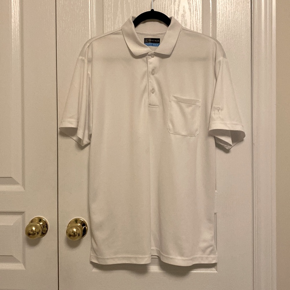 Mens PGA Tour White Golf Shirt